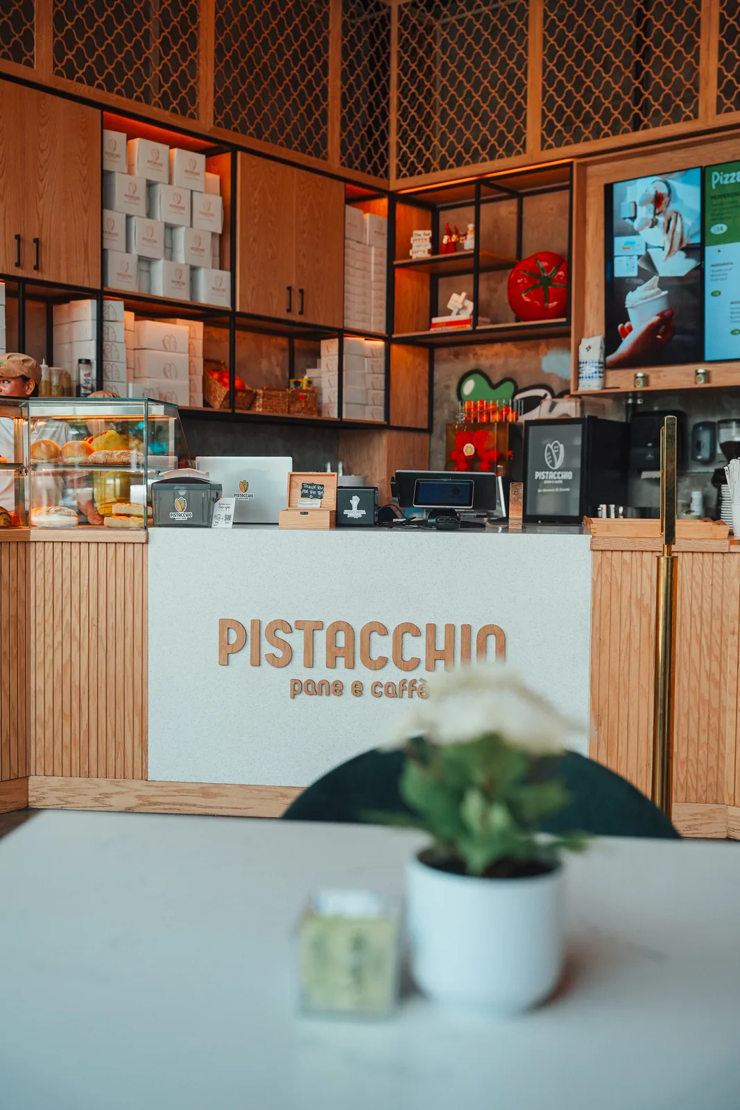 Mostrador de Pistacchio Pane e Caffe en Edgewater, Miami