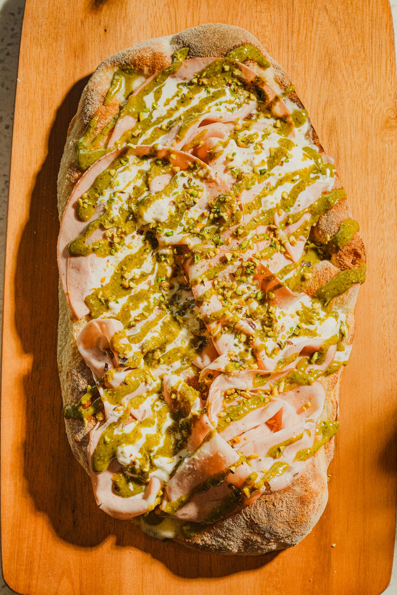 Pinsa Pistacchiona — Pistacchio Pane e Caffè, Edgewater Miami